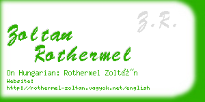 zoltan rothermel business card
